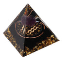 5cm Orgonite Pyramid for Positive Energy Healing Crystal Pyramid Meditation Orgonite Pyramids Chakra Zodiac Energy Generator Aquarius