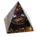 5cm Orgonite Pyramid for Positive Energy Healing Crystal Pyramid Meditation Orgonite Pyramids Chakra Zodiac Energy Generator Aquarius