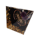 5cm Orgonite Pyramid for Positive Energy Healing Crystal Pyramid Meditation Orgonite Pyramids Chakra Zodiac Energy Generator Aquarius