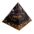 5cm Orgonite Pyramid for Positive Energy Healing Crystal Pyramid Meditation Orgonite Pyramids Chakra Zodiac Energy Generator Aquarius