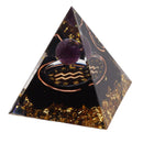 5cm Orgonite Pyramid for Positive Energy Healing Crystal Pyramid Meditation Orgonite Pyramids Chakra Zodiac Energy Generator Aquarius