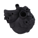 Creative Anatomical Heart Vases Resin Sculpture Heart Shaped Art Flower Vases Desktop Home Decoration for Living Room Black