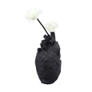 Creative Anatomical Heart Vases Resin Sculpture Heart Shaped Art Flower Vases Desktop Home Decoration for Living Room Black