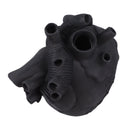 Creative Anatomical Heart Vases Resin Sculpture Heart Shaped Art Flower Vases Desktop Home Decoration for Living Room Black