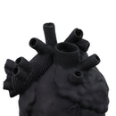 Creative Anatomical Heart Vases Resin Sculpture Heart Shaped Art Flower Vases Desktop Home Decoration for Living Room Black