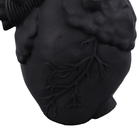 Creative Anatomical Heart Vases Resin Sculpture Heart Shaped Art Flower Vases Desktop Home Decoration for Living Room Black