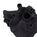 Creative Anatomical Heart Vases Resin Sculpture Heart Shaped Art Flower Vases Desktop Home Decoration for Living Room Black