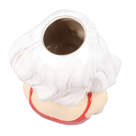Girl Face Vase Modern Decorative Sculpture Ceramic Head Flower Vase for Living Room Bedroom Office White