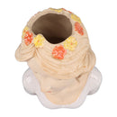 Modern Ceramic Face Vases Decorative Modern Style Shy Girl Flower Lady Head Vase for Unisex Plants Lover White