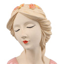 Modern Ceramic Face Vases Decorative Modern Style Shy Girl Flower Lady Head Vase for Unisex Plants Lover Pink