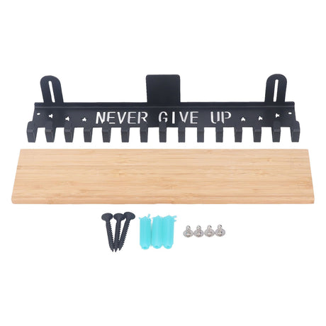 Metal Award Display Trophy Shelf Bamboo Trophy Shelf Metal Wall Mounted Medal Display Hanger