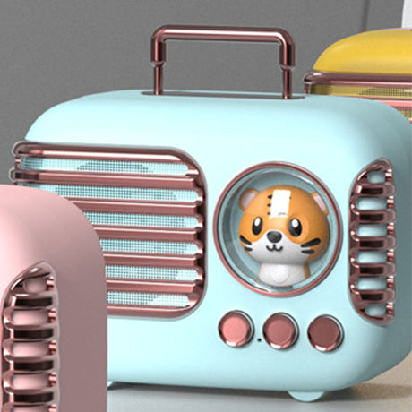 Cute Retro Bluetooth Speaker Mini Luggage Mini Speaker Creative Vintage Lovely Small Speaker Green
