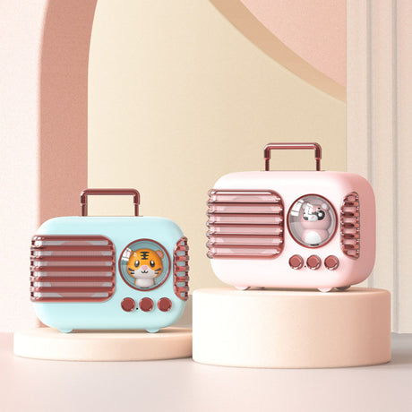 Cute Retro Bluetooth Speaker Mini Luggage Mini Speaker Creative Vintage Lovely Small Speaker Green