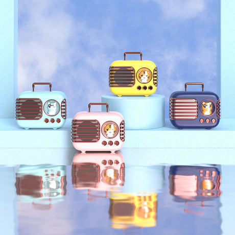 Cute Retro Bluetooth Speaker Mini Luggage Mini Speaker Creative Vintage Lovely Small Speaker Green