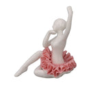 Dancing Ballerina Girl Figurine Ceramic Ballet Girl Figure Ballet Dancer Statue Sculpture Desk Bookshelf Decoration Pink