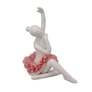 Dancing Ballerina Girl Figurine Ceramic Ballet Girl Figure Ballet Dancer Statue Sculpture Desk Bookshelf Decoration Pink