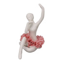 Dancing Ballerina Girl Figurine Ceramic Ballet Girl Figure Ballet Dancer Statue Sculpture Desk Bookshelf Decoration Pink