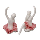 Dancing Ballerina Girl Figurine Ceramic Ballet Girl Figure Ballet Dancer Statue Sculpture Desk Bookshelf Decoration Pink