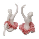 Dancing Ballerina Girl Figurine Ceramic Ballet Girl Figure Ballet Dancer Statue Sculpture Desk Bookshelf Decoration Pink