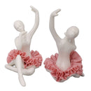 Dancing Ballerina Girl Figurine Ceramic Ballet Girl Figure Ballet Dancer Statue Sculpture Desk Bookshelf Decoration Pink