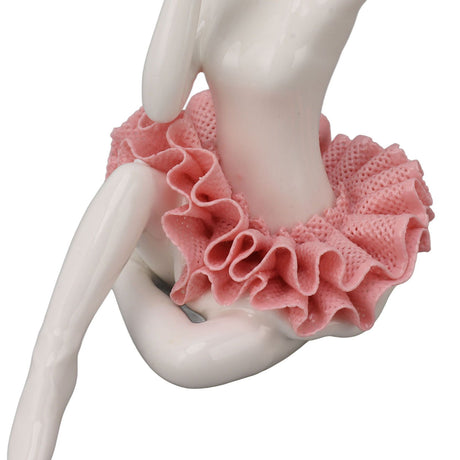 Dancing Ballerina Girl Figurine Ceramic Ballet Girl Figure Ballet Dancer Statue Sculpture Desk Bookshelf Decoration Pink