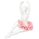 Ballet Dancer Statue Pink Ballerina Figure Ceramic Figure Decor for Table Shelf Bedroom Living Room