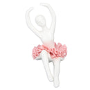 Ballet Dancer Statue Pink Ballerina Figure Ceramic Figure Decor for Table Shelf Bedroom Living Room