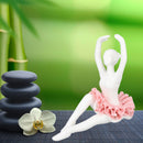 Ballet Dancer Statue Pink Ballerina Figure Ceramic Figure Decor for Table Shelf Bedroom Living Room