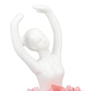 Ballet Dancer Statue Pink Ballerina Figure Ceramic Figure Decor for Table Shelf Bedroom Living Room