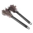 2Pcs Retractable Feather Duster Ostrich Feathers Duster with Long Handle for Home Cleaning
