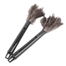 2Pcs Retractable Feather Duster Ostrich Feathers Duster with Long Handle for Home Cleaning