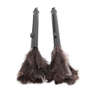 2Pcs Retractable Feather Duster Ostrich Feathers Duster with Long Handle for Home Cleaning
