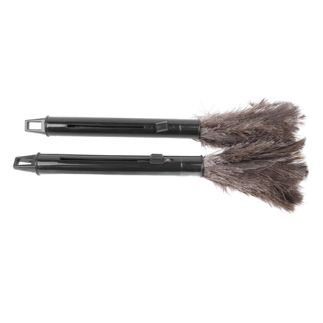 2Pcs Retractable Feather Duster Ostrich Feathers Duster with Long Handle for Home Cleaning