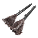 2Pcs Retractable Feather Duster Ostrich Feathers Duster with Long Handle for Home Cleaning