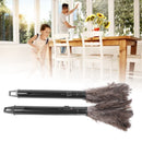 2Pcs Retractable Feather Duster Ostrich Feathers Duster with Long Handle for Home Cleaning