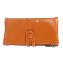 Women Wallet RFID Blocking Large Capacity Zipper Closure PU Leather Retro Style Lady Wallet