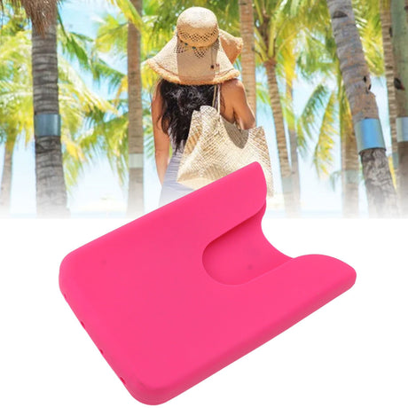 Beach Bag Phone Holder EVA Phone Case Holder Charm Accessory Secure Attachment Keep Your Phone Handy Pink