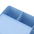 Tissue Box Organizer with Lid Plastic Exquisite Smooth Surface Tissue Desk Organizer for Home Office Blue