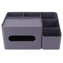 Tissue Box Organizer with Lid Plastic Exquisite Smooth Surface Tissue Desk Organizer for Home Office Purple