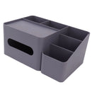Tissue Box Organizer with Lid Plastic Exquisite Smooth Surface Tissue Desk Organizer for Home Office Purple