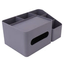 Tissue Box Organizer with Lid Plastic Exquisite Smooth Surface Tissue Desk Organizer for Home Office Purple