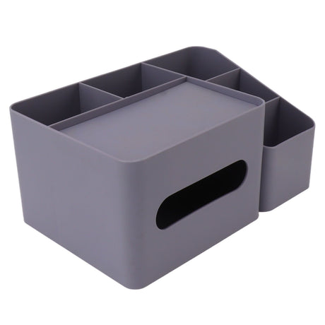 Tissue Box Organizer with Lid Plastic Exquisite Smooth Surface Tissue Desk Organizer for Home Office Purple