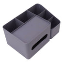 Tissue Box Organizer with Lid Plastic Exquisite Smooth Surface Tissue Desk Organizer for Home Office Purple
