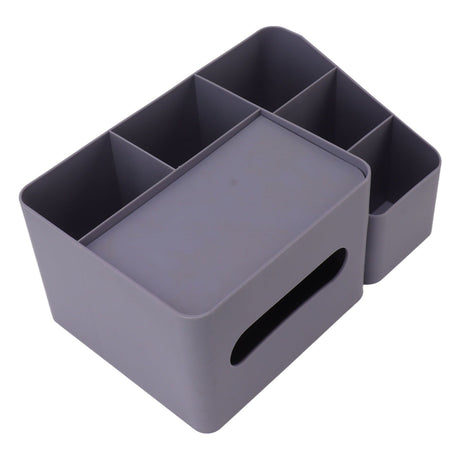 Tissue Box Organizer with Lid Plastic Exquisite Smooth Surface Tissue Desk Organizer for Home Office Purple