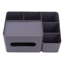 Tissue Box Organizer with Lid Plastic Exquisite Smooth Surface Tissue Desk Organizer for Home Office Purple