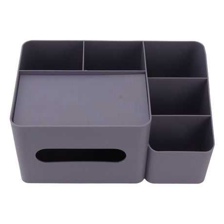 Tissue Box Organizer with Lid Plastic Exquisite Smooth Surface Tissue Desk Organizer for Home Office Purple