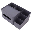 Tissue Box Organizer with Lid Plastic Exquisite Smooth Surface Tissue Desk Organizer for Home Office Purple