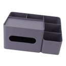 Tissue Box Organizer with Lid Plastic Exquisite Smooth Surface Tissue Desk Organizer for Home Office Purple