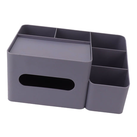 Tissue Box Organizer with Lid Plastic Exquisite Smooth Surface Tissue Desk Organizer for Home Office Purple