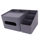 Tissue Box Organizer with Lid Plastic Exquisite Smooth Surface Tissue Desk Organizer for Home Office Purple